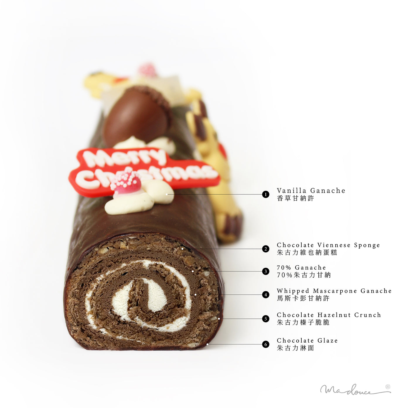 Christmas Chocolate Roll Cake